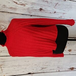 American Eagle Cropped Red Chenille Sweater XS